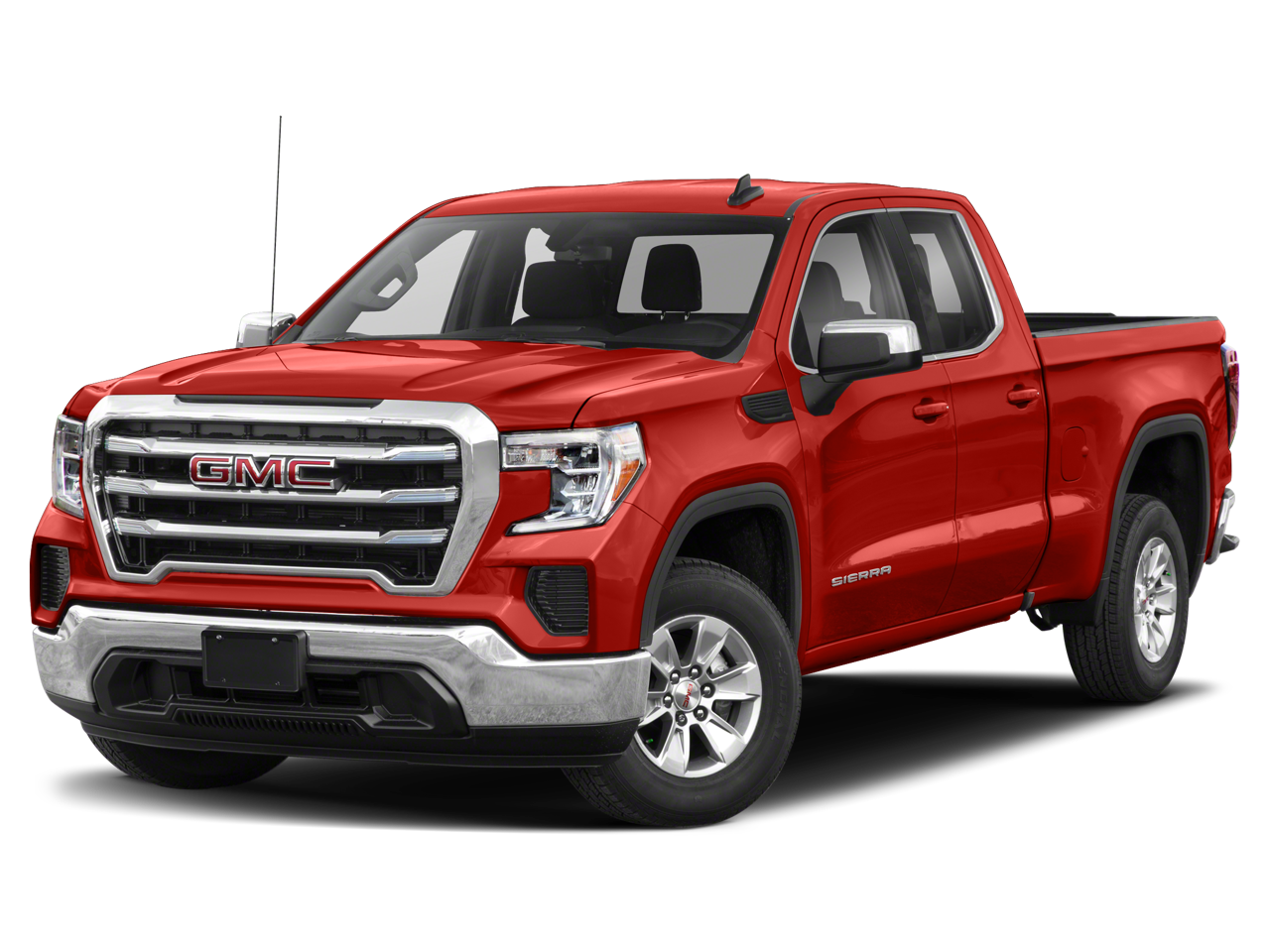 2021 GMC Sierra 1500 SLE in Summit White — front three-quarter view