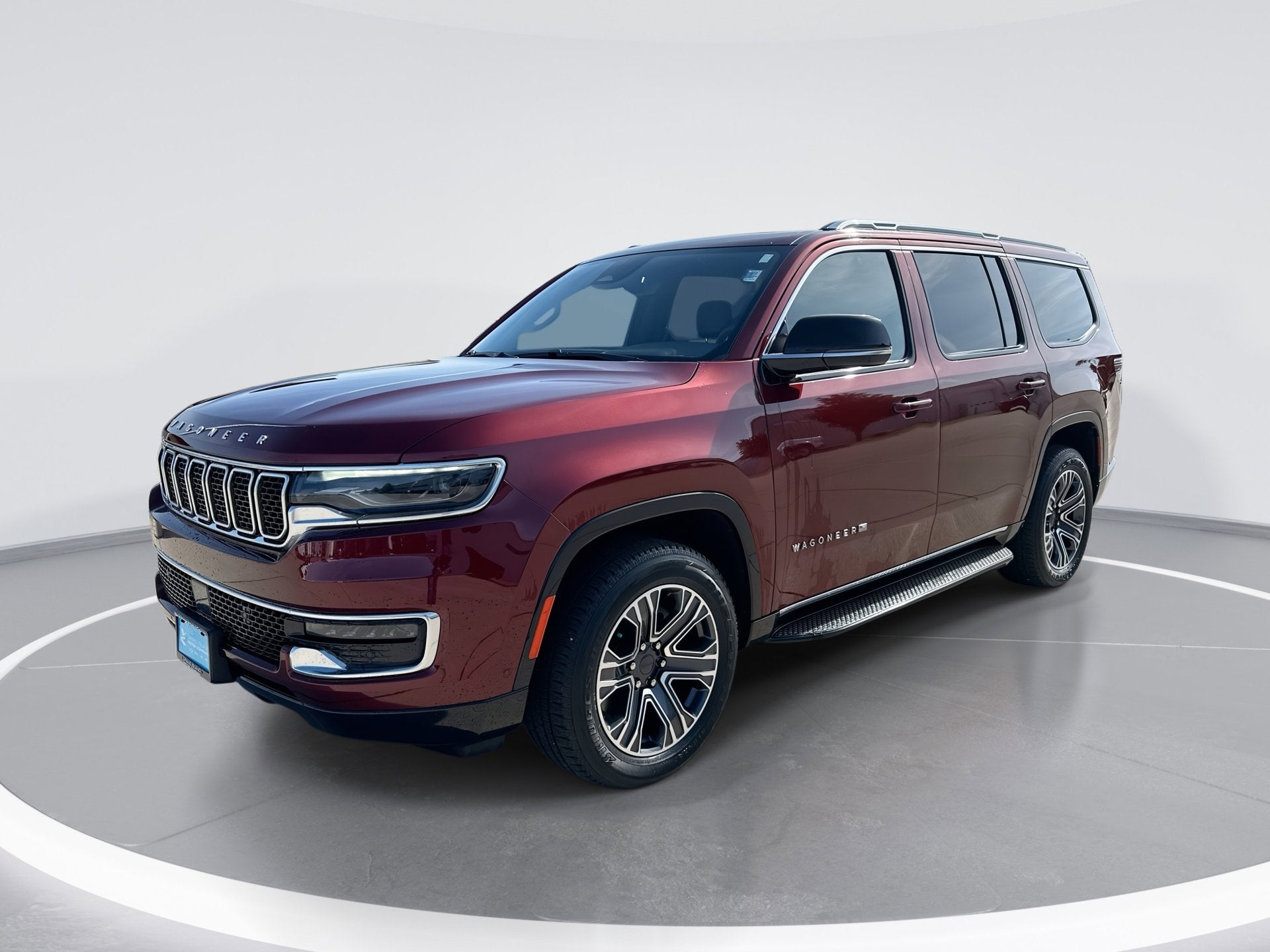 2024 Jeep Wagoneer 4DR 4WD in Velvet Red Pear — front three-quarter view