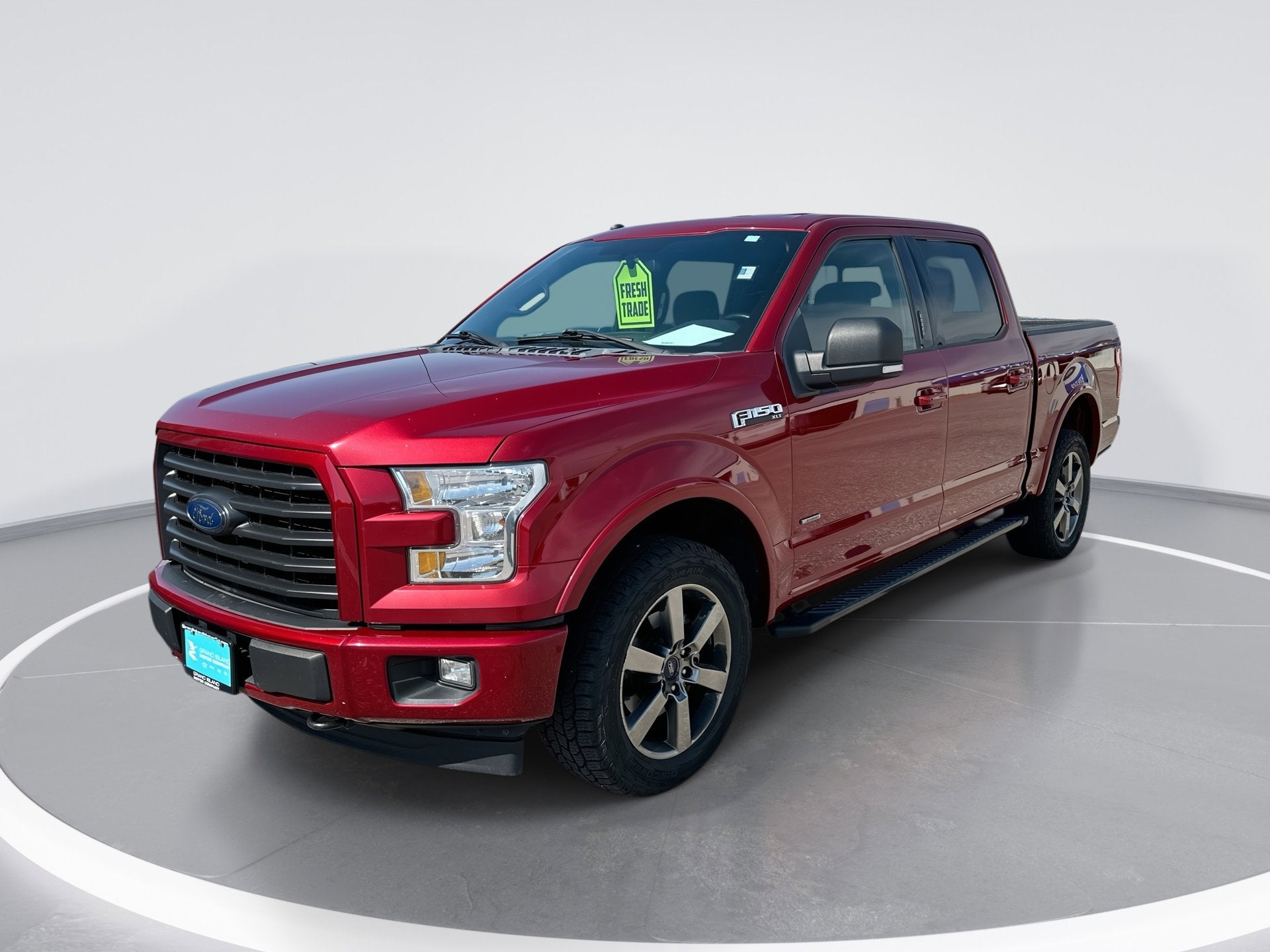 2017 Ford F-150 XL in Ruby Red Metall — front three-quarter view