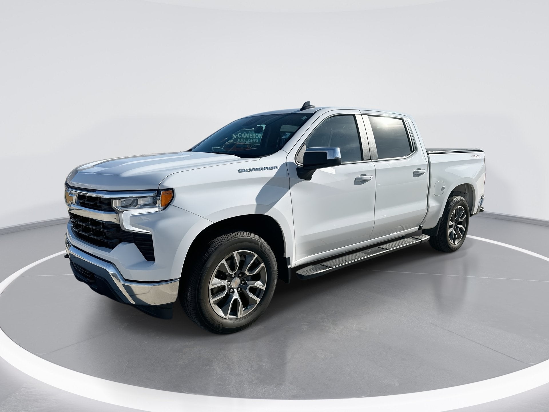 2023 Chevrolet Silverado 1500 LT (2FL) in Summit White — front three-quarter view