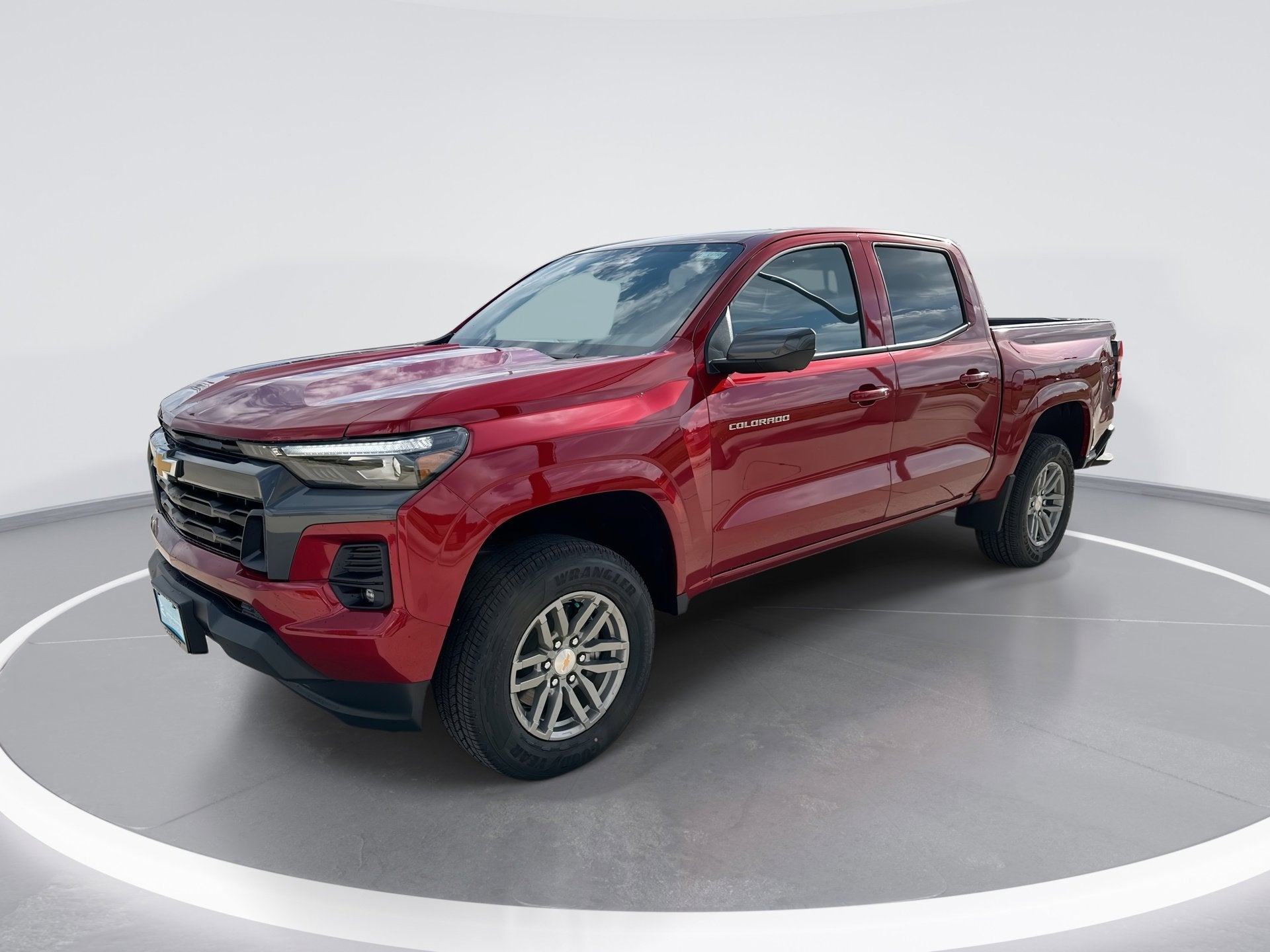 2026 Chevrolet Colorado LT in Radiant Red Tintcoat — front three-quarter view