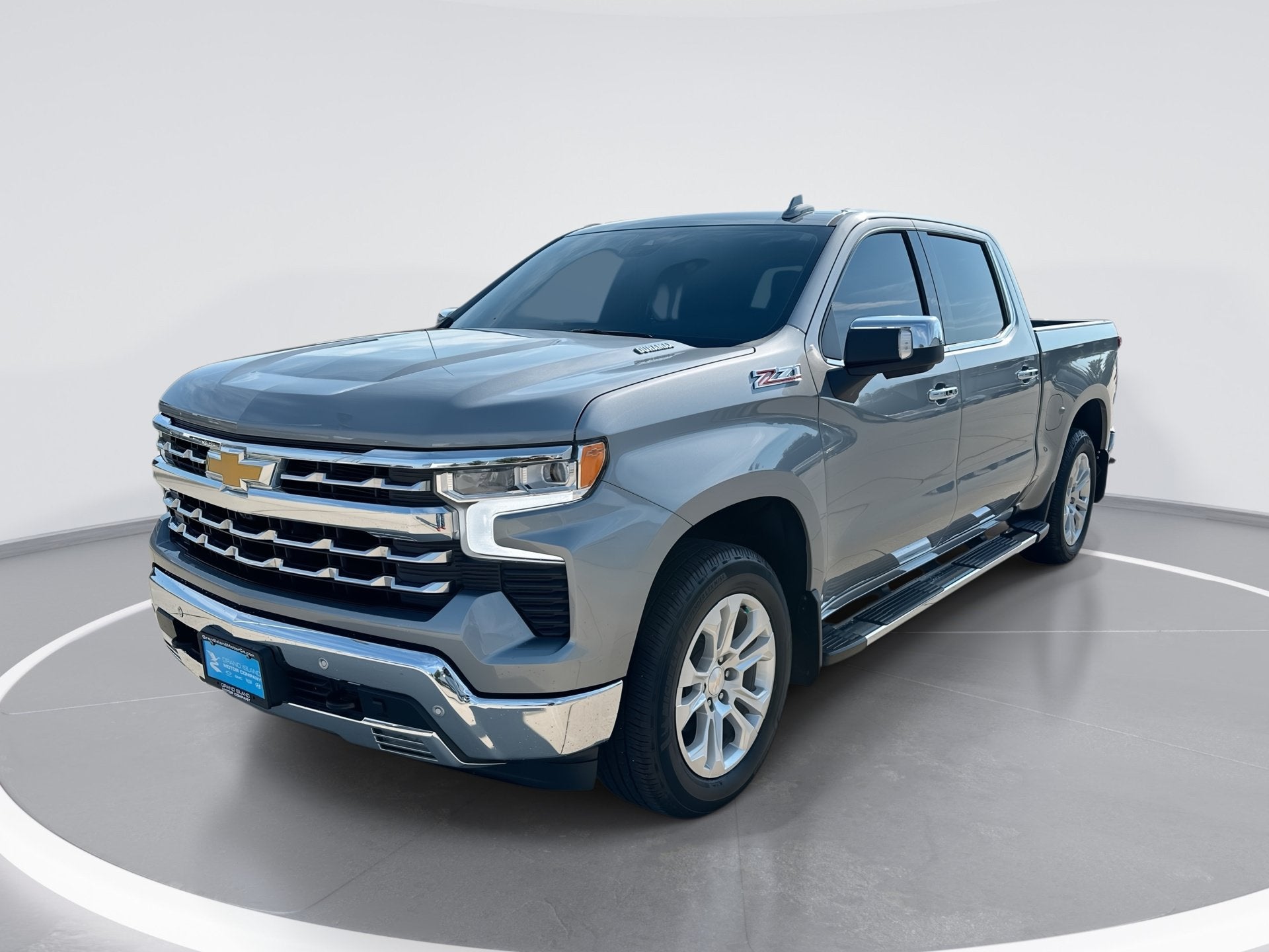 2024 Chevrolet Silverado 1500 LTZ in Sterling Gray Metallic — front three-quarter view