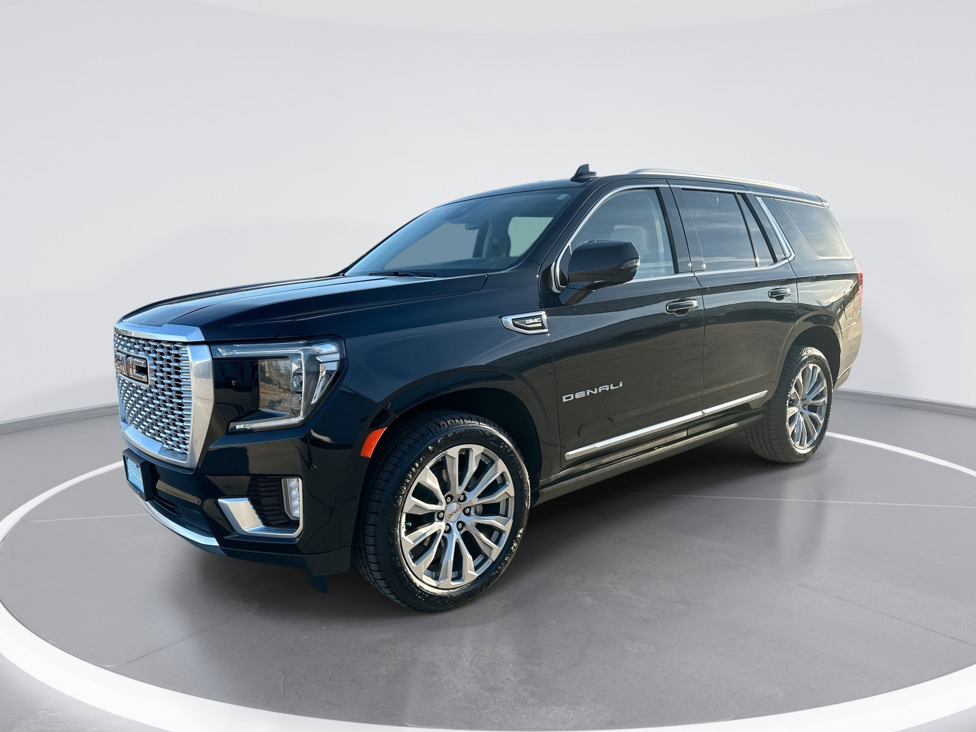 2023 GMC Yukon Denali in Onyx Black — front three-quarter view