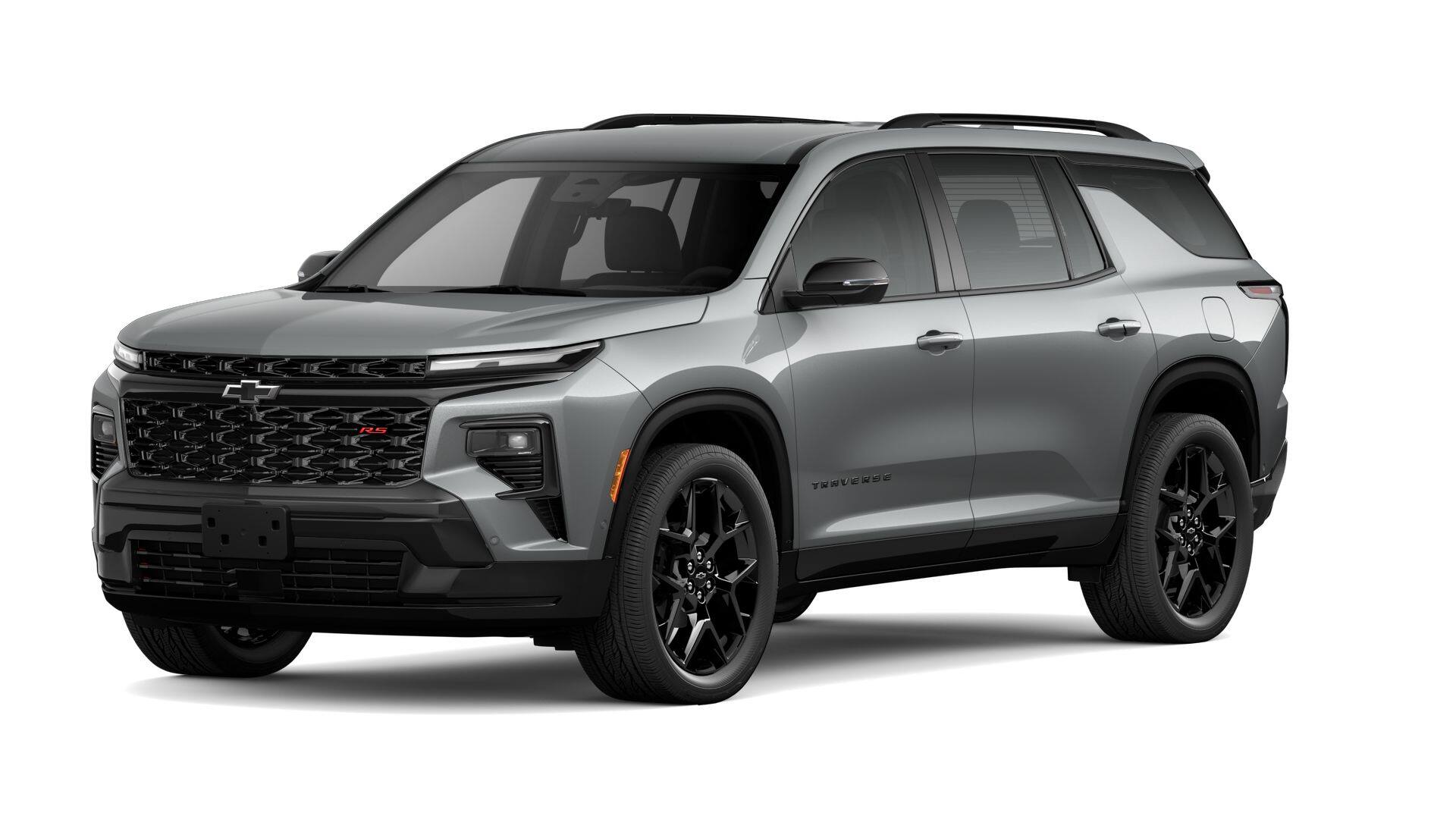 2026 Chevrolet Traverse RS in Sterling Gray Metallic — front three-quarter view
